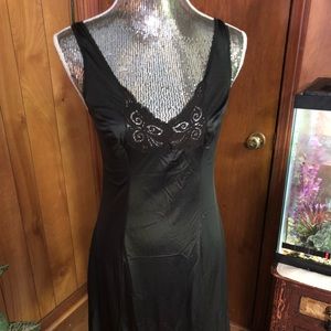 Classic Retro Black Satin Slip